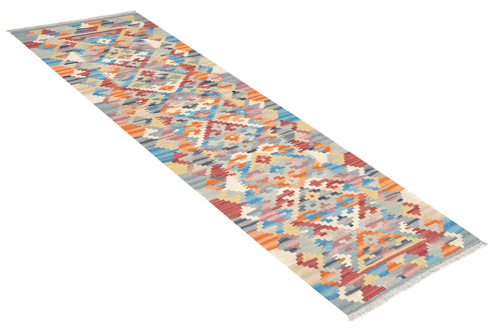 Kelim Gashgai — Handmade, 62x197 cm, Multicolor, 100% Virgin Wool | View 4