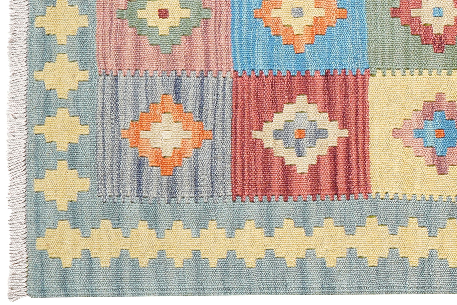 Kelim Gashgai — Handgefertigt, 198x62 cm, Gelb, 100% Virgin Wool | View 4