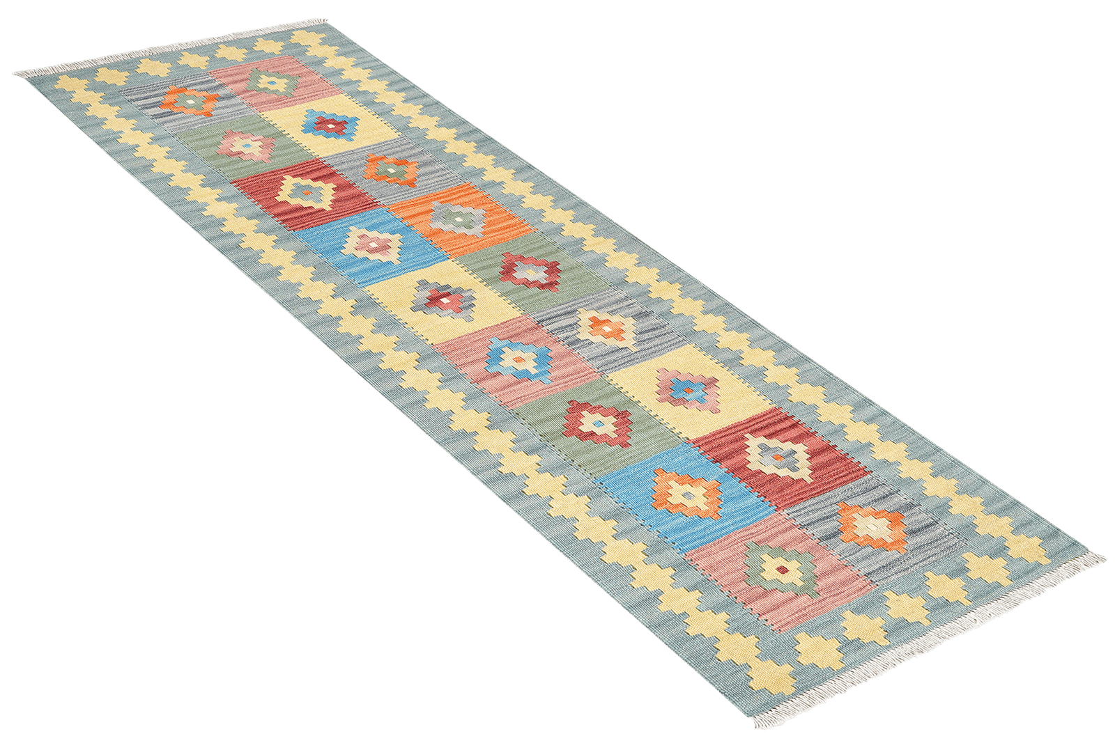 Kelim Gashgai — Handmade, 62x198 cm, Multicolor, 100% Virgin Wool | View 4