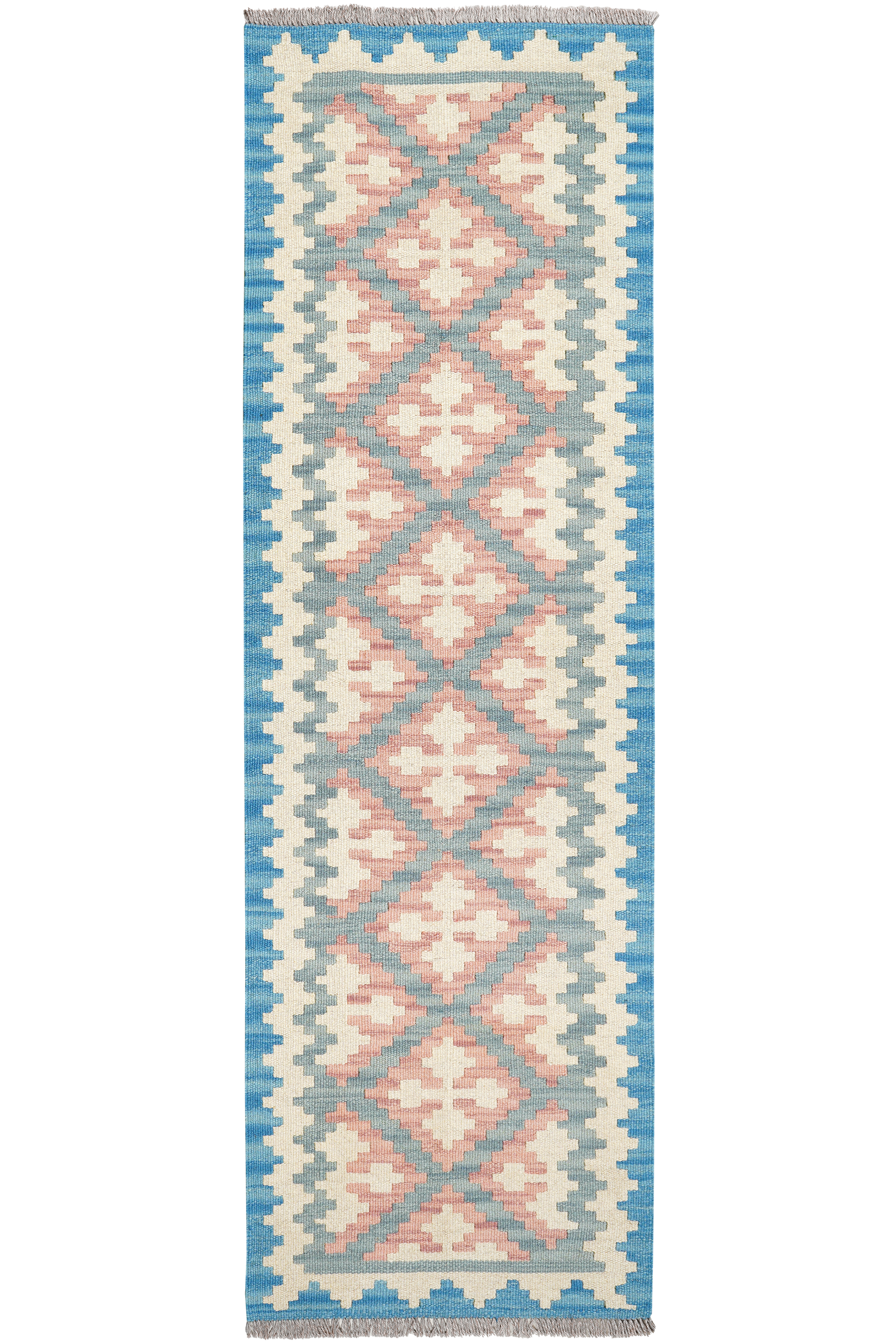 Kelim Gashgai — Handgefertigt, 189x59 cm, Beige, 100% Virgin Wool | Main view