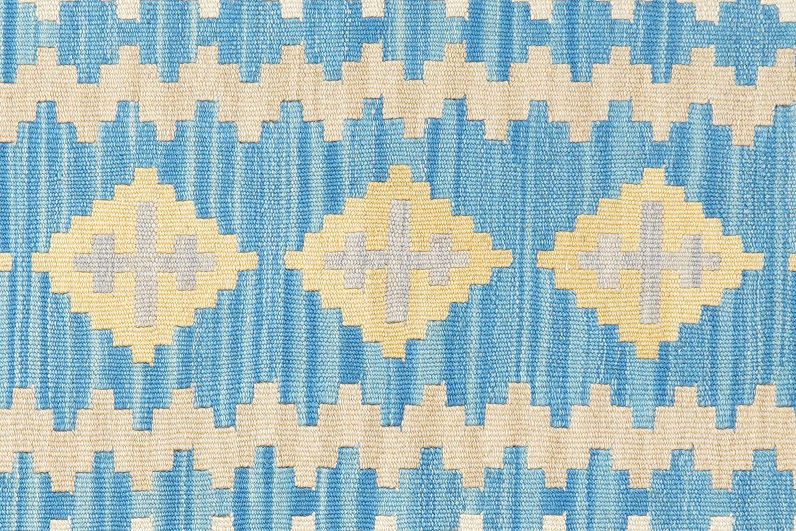 Kelim Gashgai — Handmade, 58x198 cm, Blue, 100% Virgin Wool | View 5