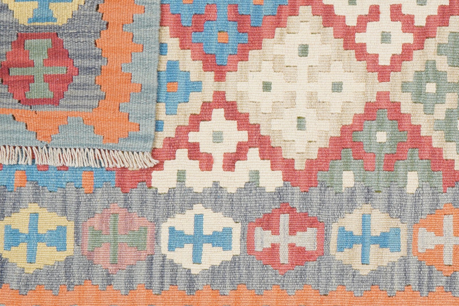 Kelim Gashgai — Handmade, 86x237 cm, Multicolor, 100% Virgin Wool | View 6