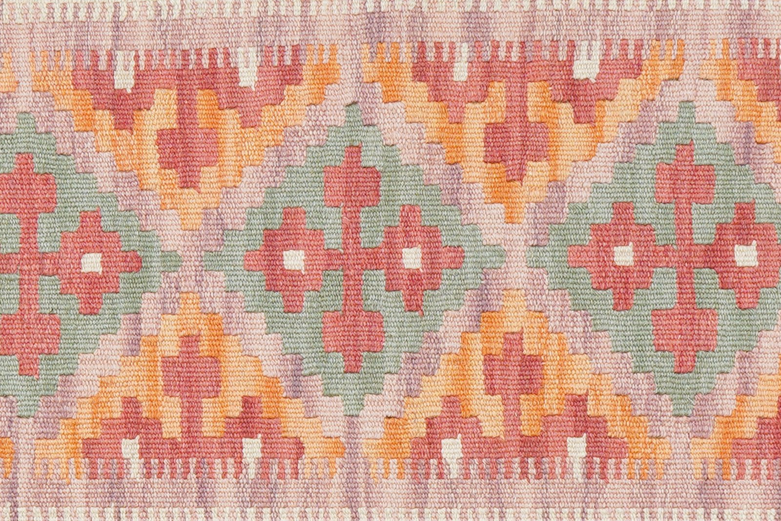 Kelim Gashgai — Handmade, 86x188 cm, Pink, 100% Virgin Wool | View 5