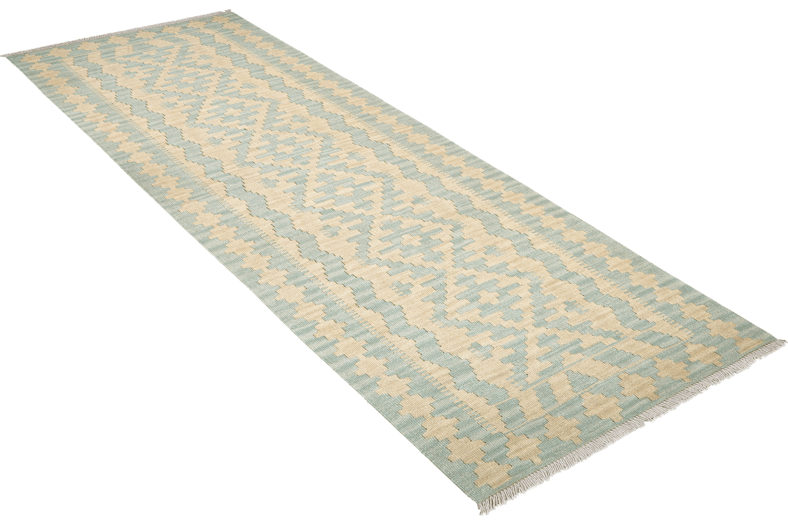 Kelim Gashgai — Handmade, 85x252 cm, Beige, 100% Virgin Wool | View 4