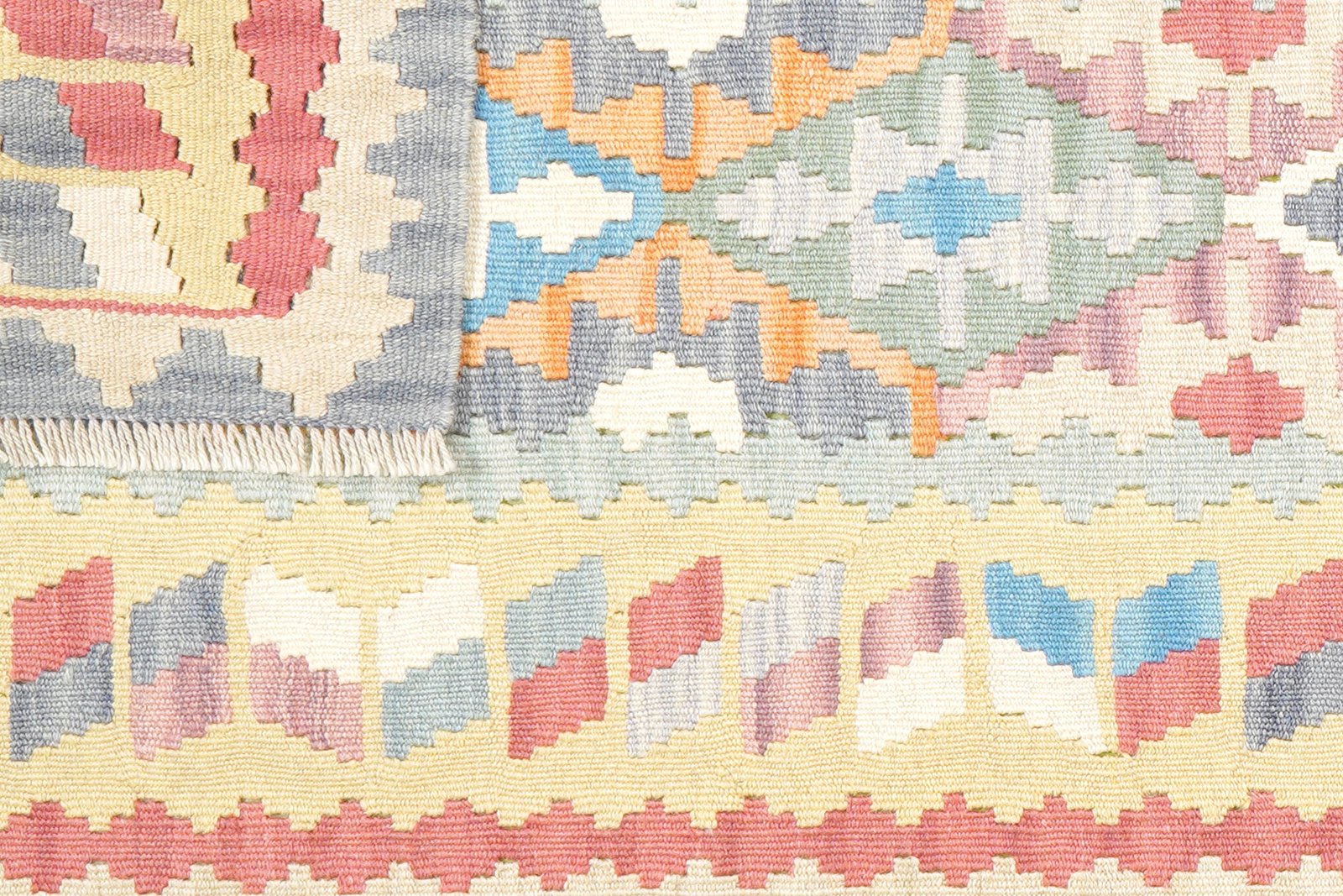 Kelim Gashgai — Handmade, 83x242 cm, Multicolor, 100% Virgin Wool | View 6