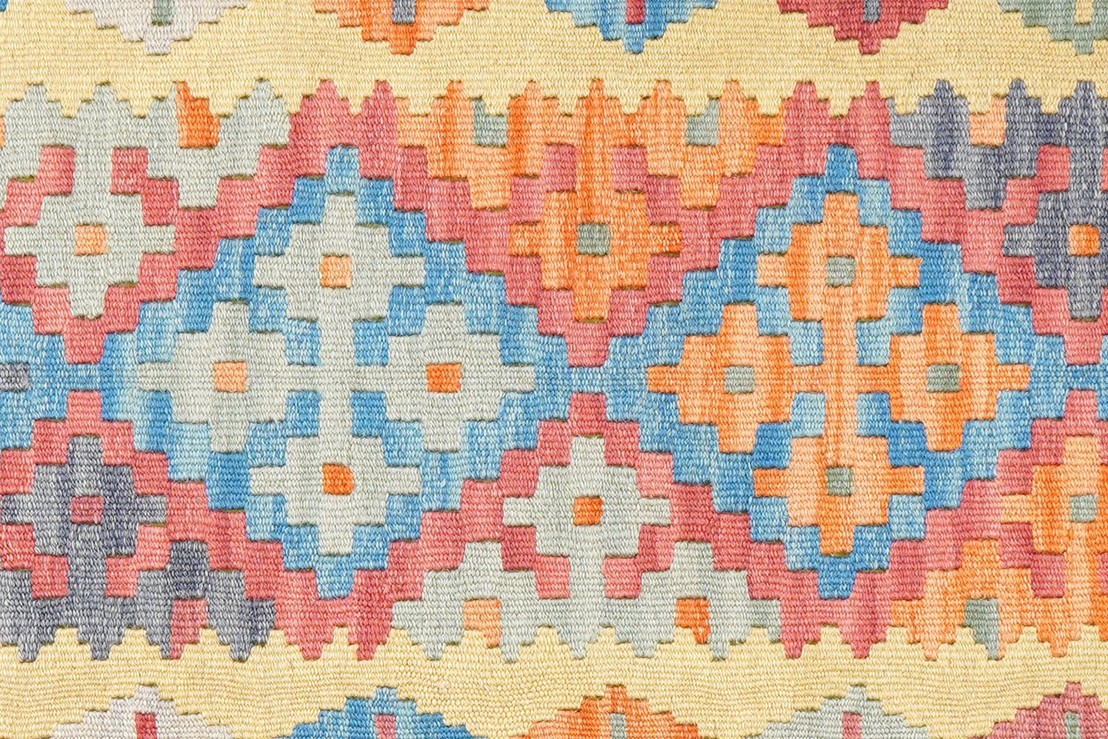 Kelim Gashgai — Handmade, 85x252 cm, Yellow, 100% Virgin Wool | View 5