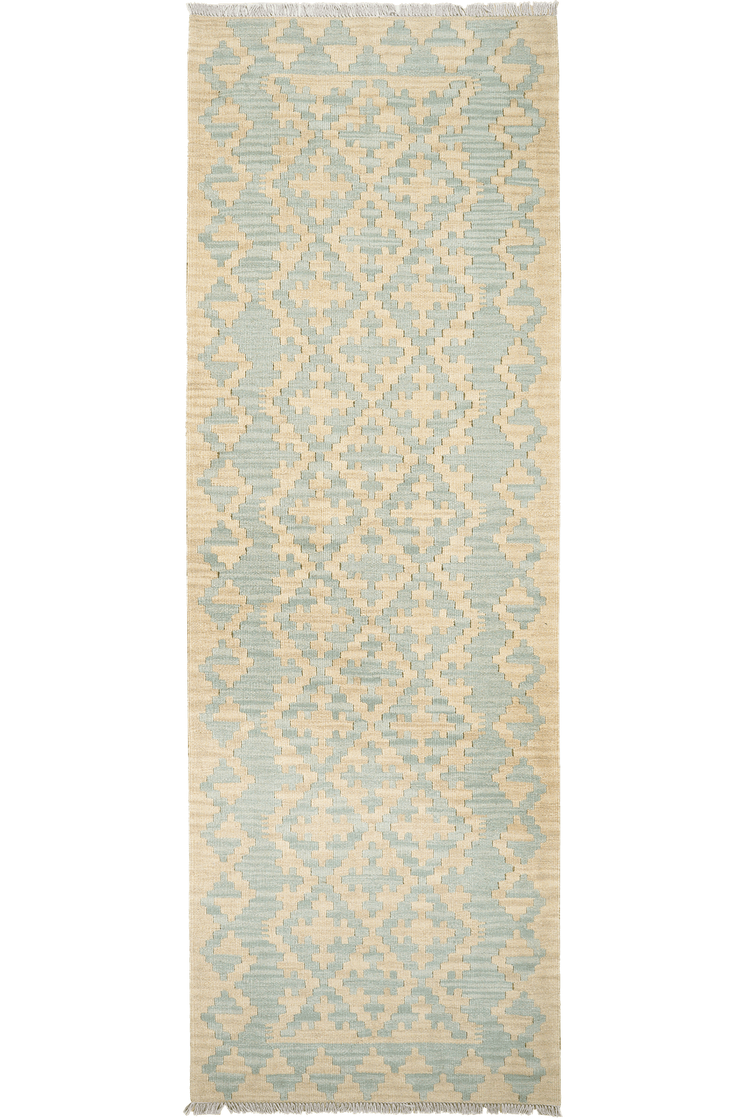 Kelim Gashgai — Handmade, 85x255 cm, Beige, 100% Virgin Wool | Main view