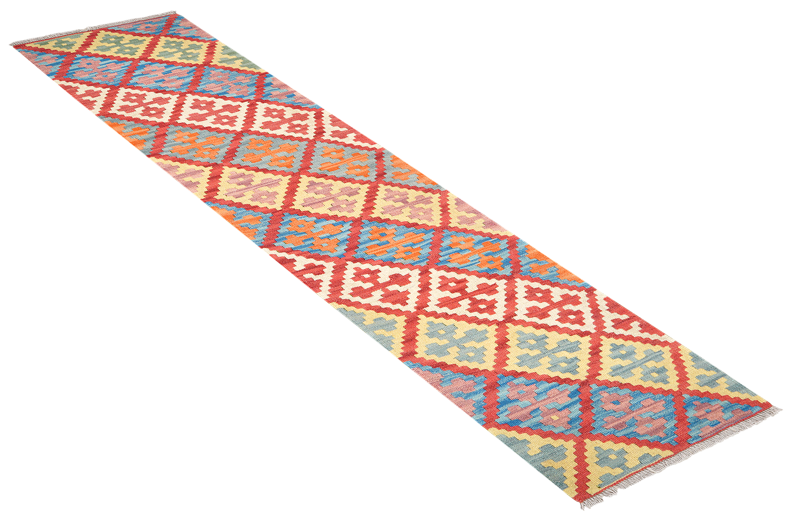 Kelim Gashgai — Handgefertigt, 250x60 cm, Bunt, 100% Virgin Wool | View 5