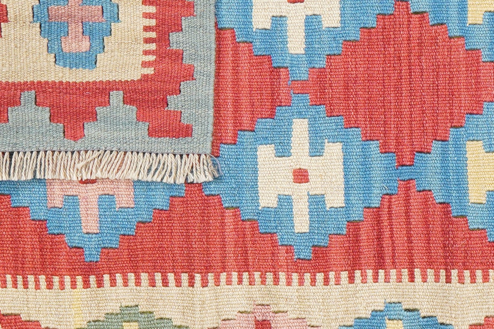 Kelim Gashgai — Handmade, 82x134 cm, Red, 100% Virgin Wool | View 6