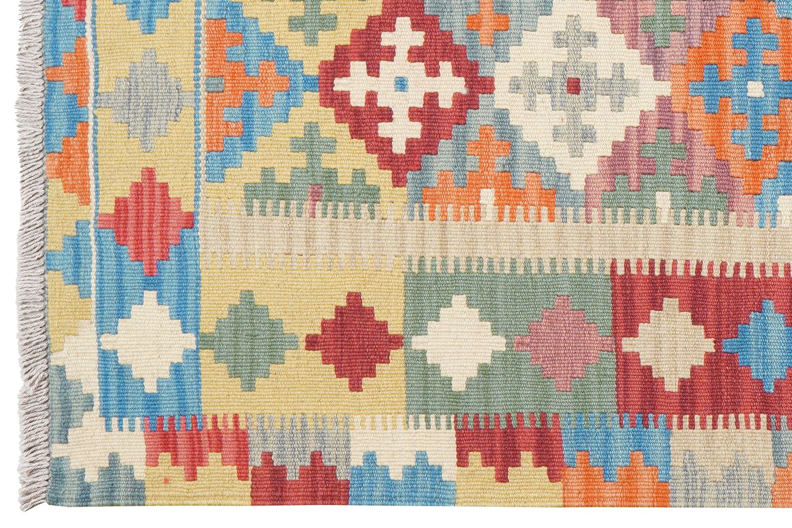 Kelim Gashgai — Handmade, 103x146 cm, Multicolor, 100% Virgin Wool | View 3