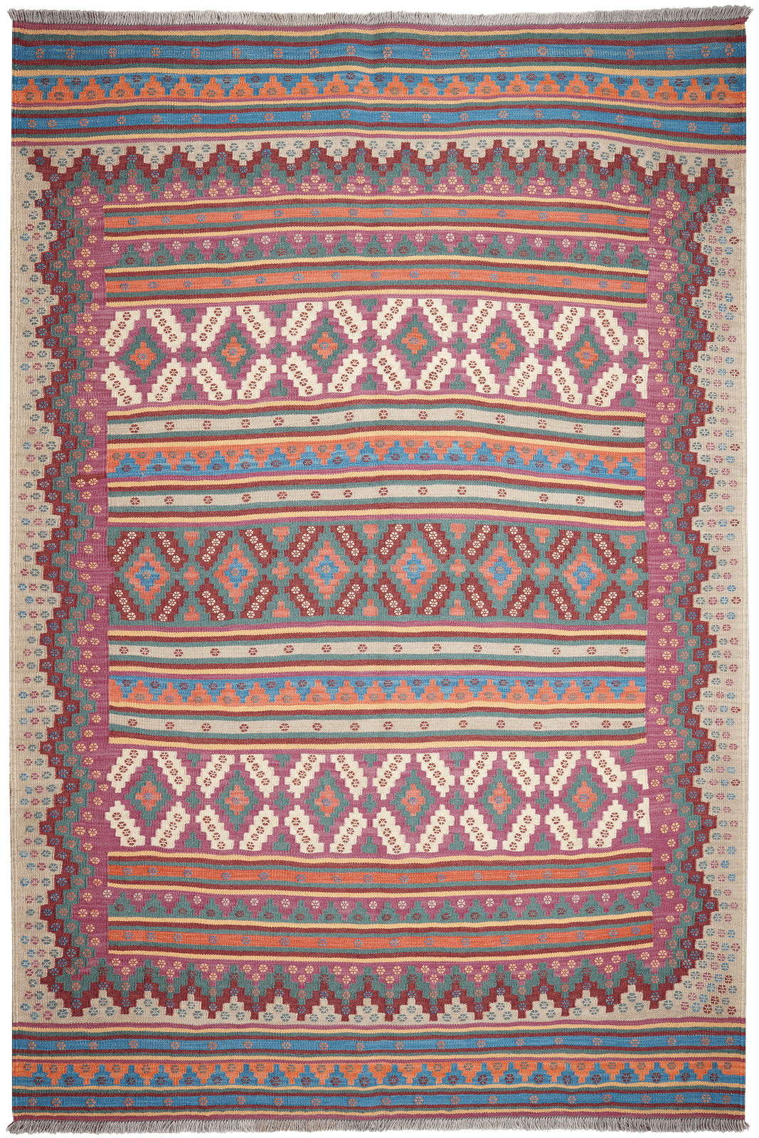 Sumak Sirdjan — Handmade, 160x242 cm, Multicolor, 100% Virgin Wool | Main view