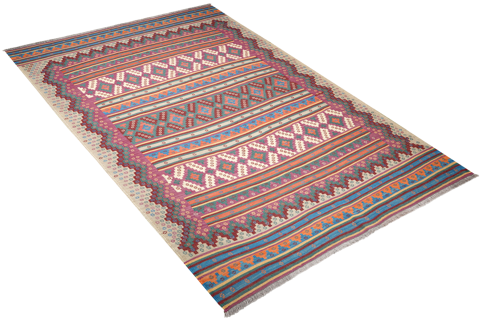Sumak Sirdjan — Handmade, 160x242 cm, Multicolor, 100% Virgin Wool | View 4