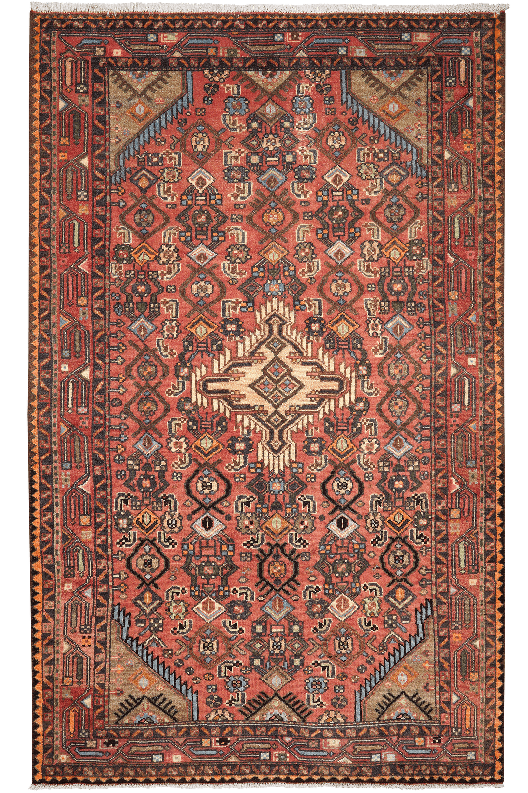 Heritage — Hand-knotted, 126x206 cm, Red, 100% Virgin Wool | Main view