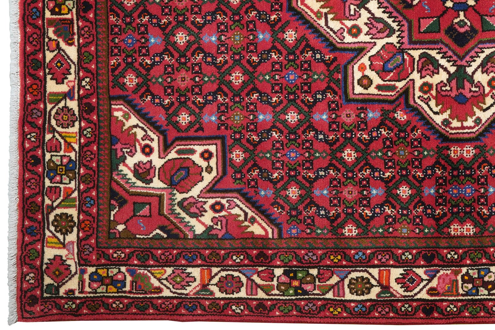 Hosseinabad — Hand-knotted, 155x210 cm, Red, 100% Virgin Wool | View 3