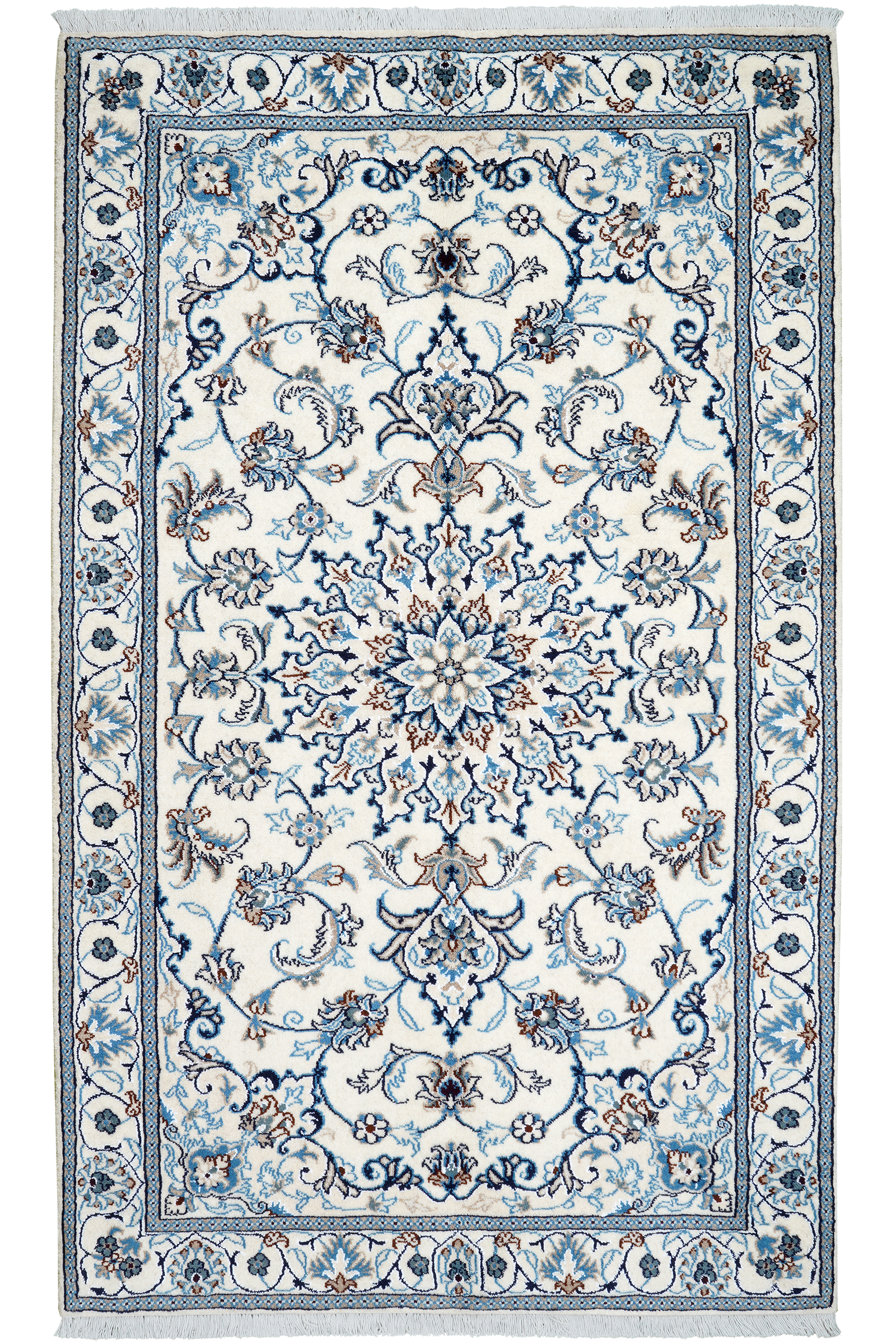 Nain 12La — Handgefertigt, 195x119 cm, Beige, 100% Virgin Wool | Main view