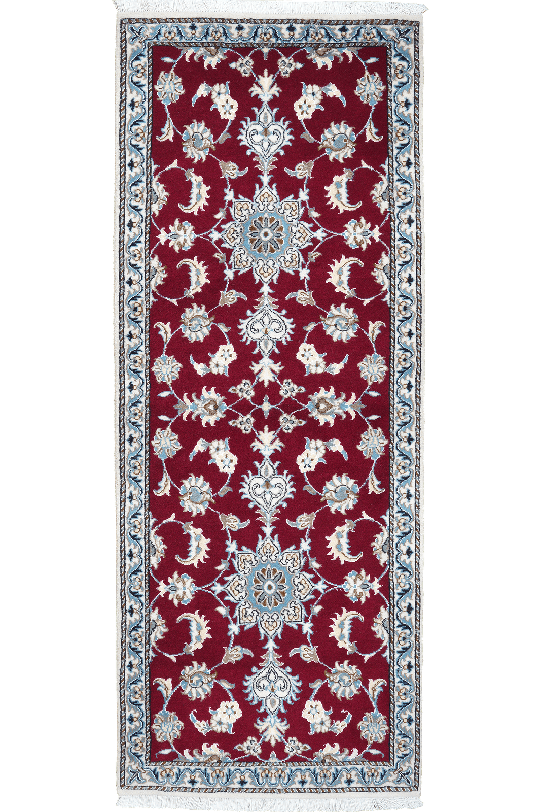 Nain 12La — Hand-knotted, 76x195 cm, Red, 100% Virgin Wool | Main view