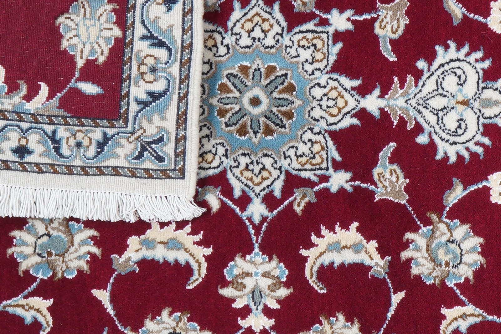 Nain 12La — Hand-knotted, 76x195 cm, Red, 100% Virgin Wool | View 7