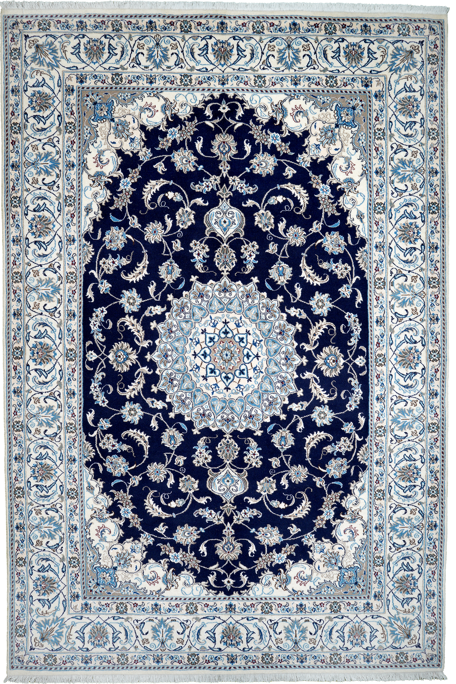 Nain 12La — Handgefertigt, 294x196 cm, Beige, 100% Virgin Wool | Main view