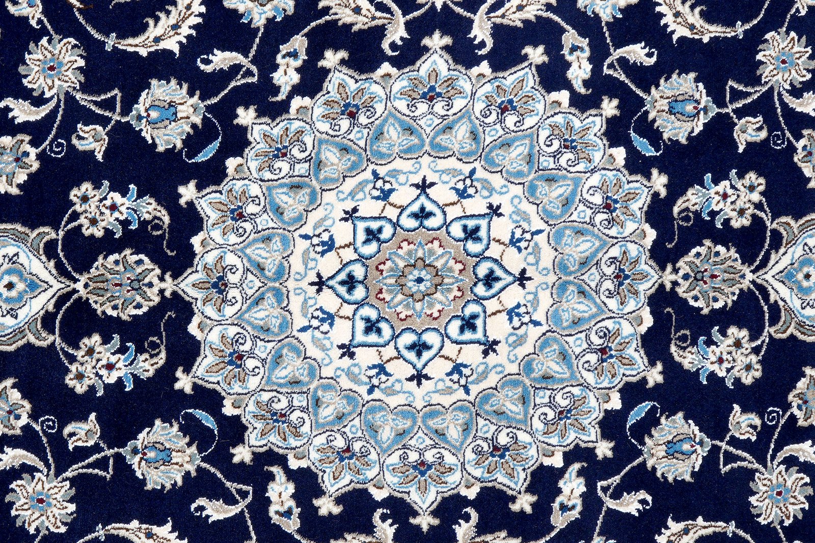 Nain 12La — Hand-knotted, 196x294 cm, Blue, 100% Virgin Wool | View 6