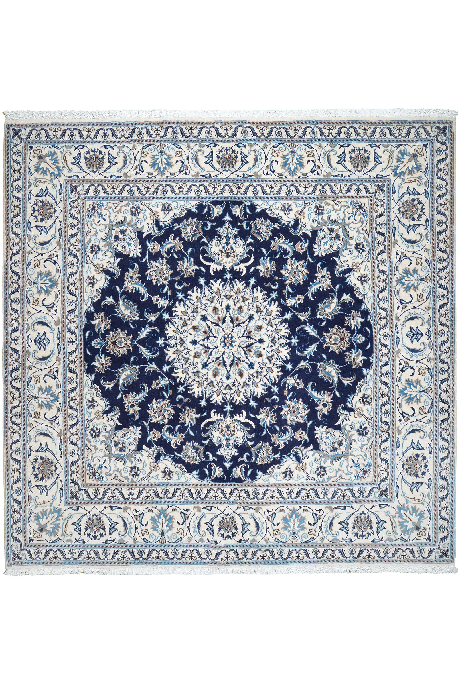 Nain 12La — Handgefertigt, 194x198 cm, Beige, 100% Virgin Wool | Main view