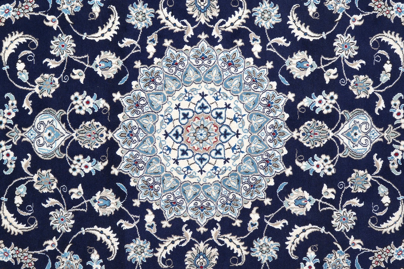 Nain 12La — Hand-knotted, 197x298 cm, Blue, 100% Virgin Wool | View 6