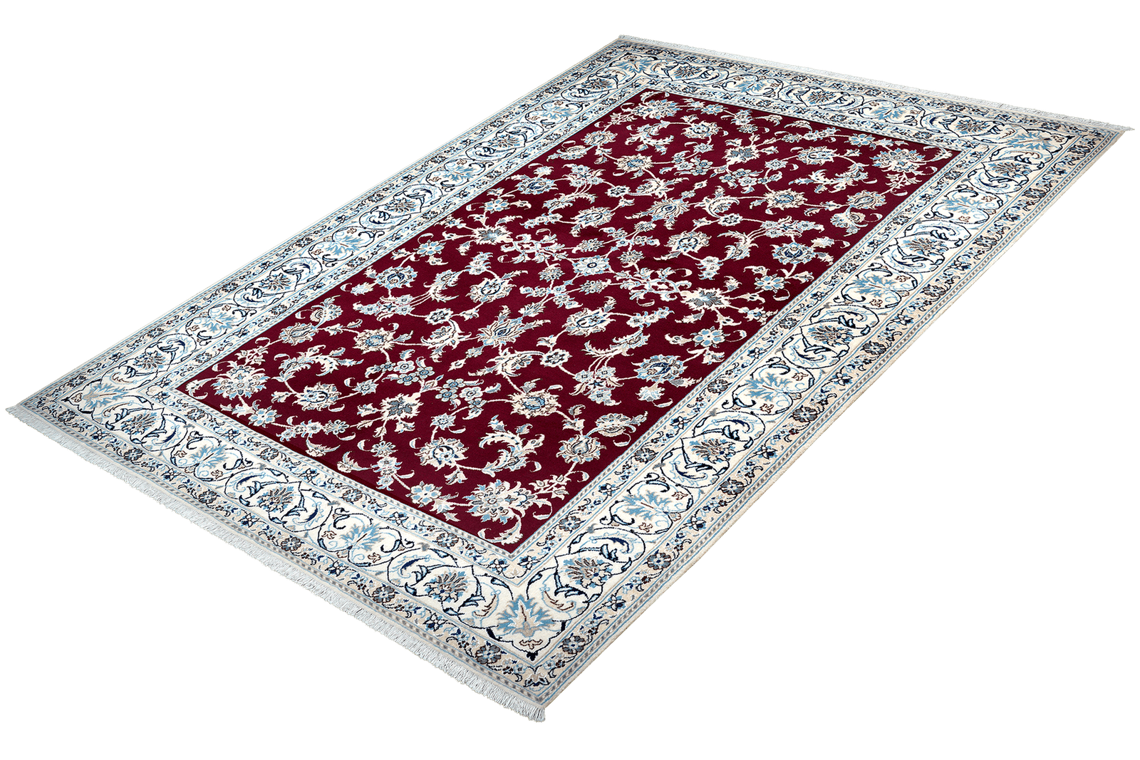 Nain 12La — Hand-knotted, 192x294 cm, Red, 100% Virgin Wool | View 5