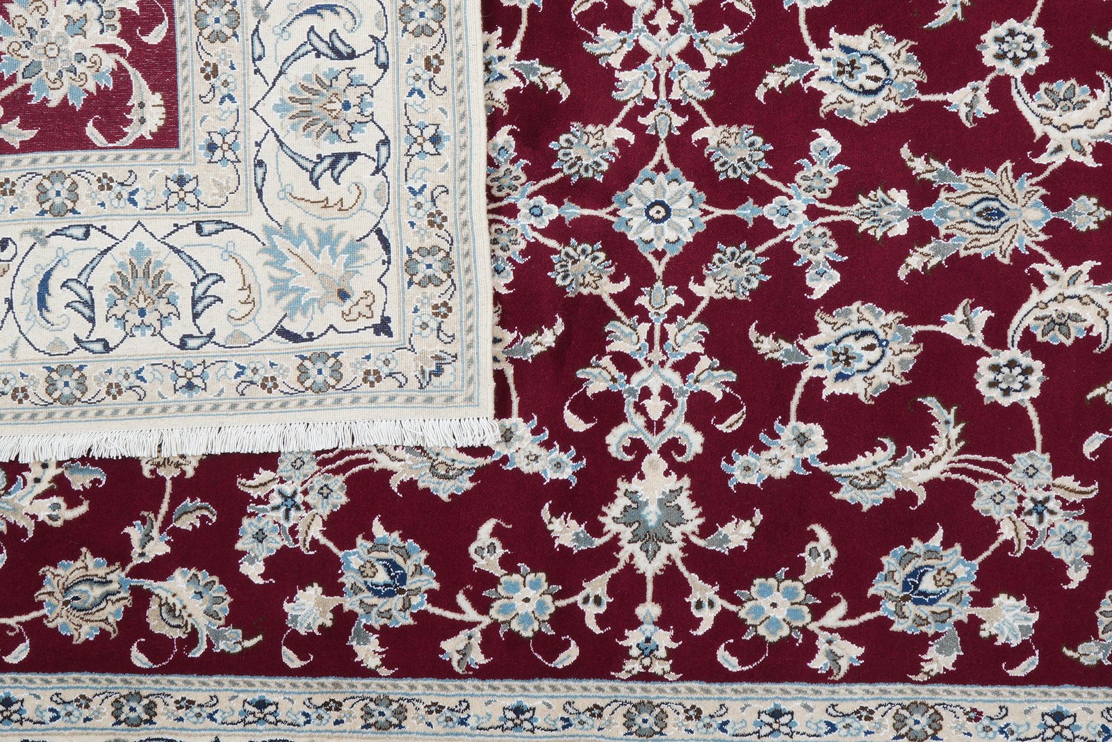 Nain 12La — Hand-knotted, 192x294 cm, Red, 100% Virgin Wool | View 7