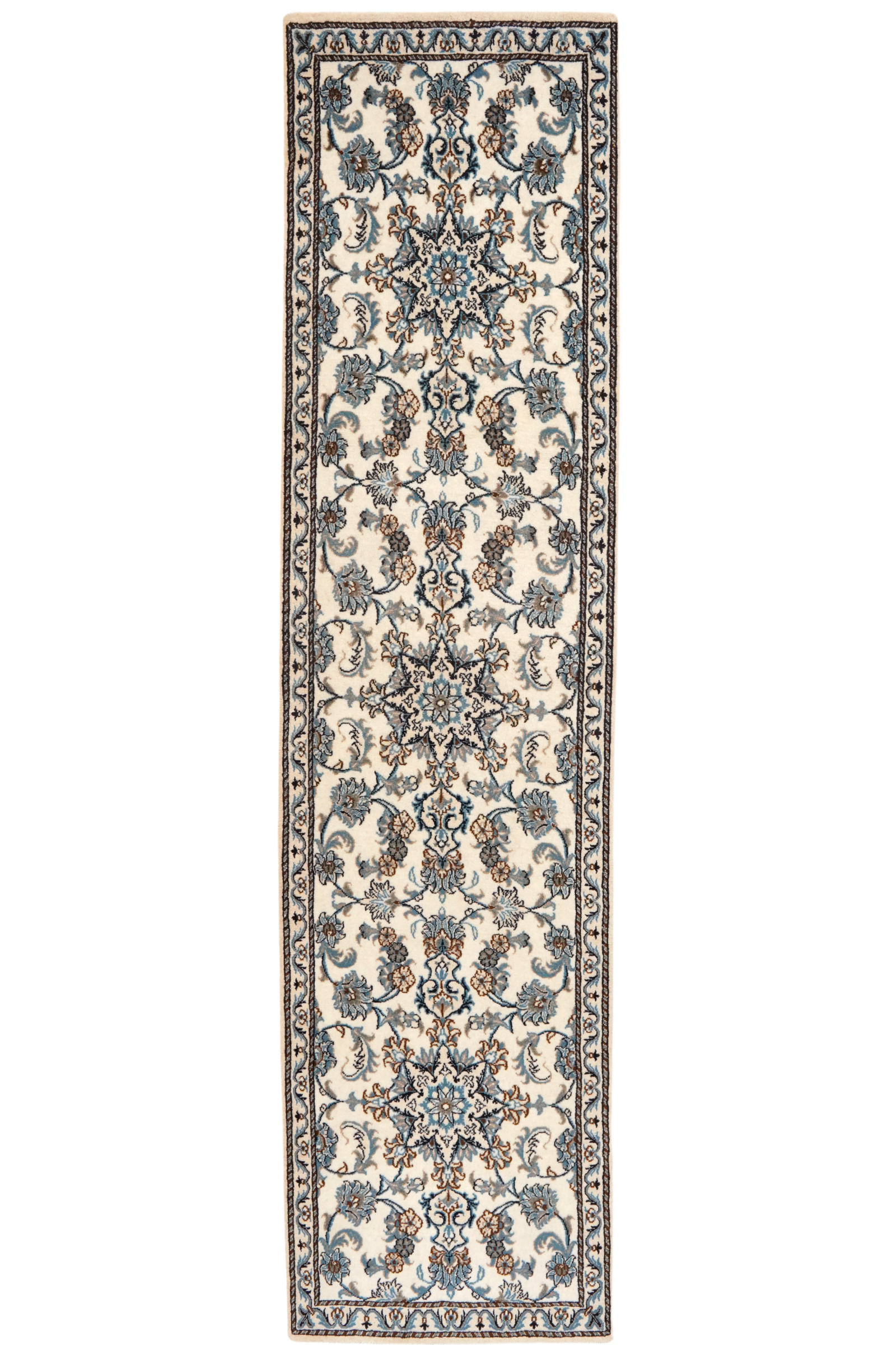 Nain 12La — Handgefertigt, 305x77 cm, Beige, 100% Virgin Wool | Main view