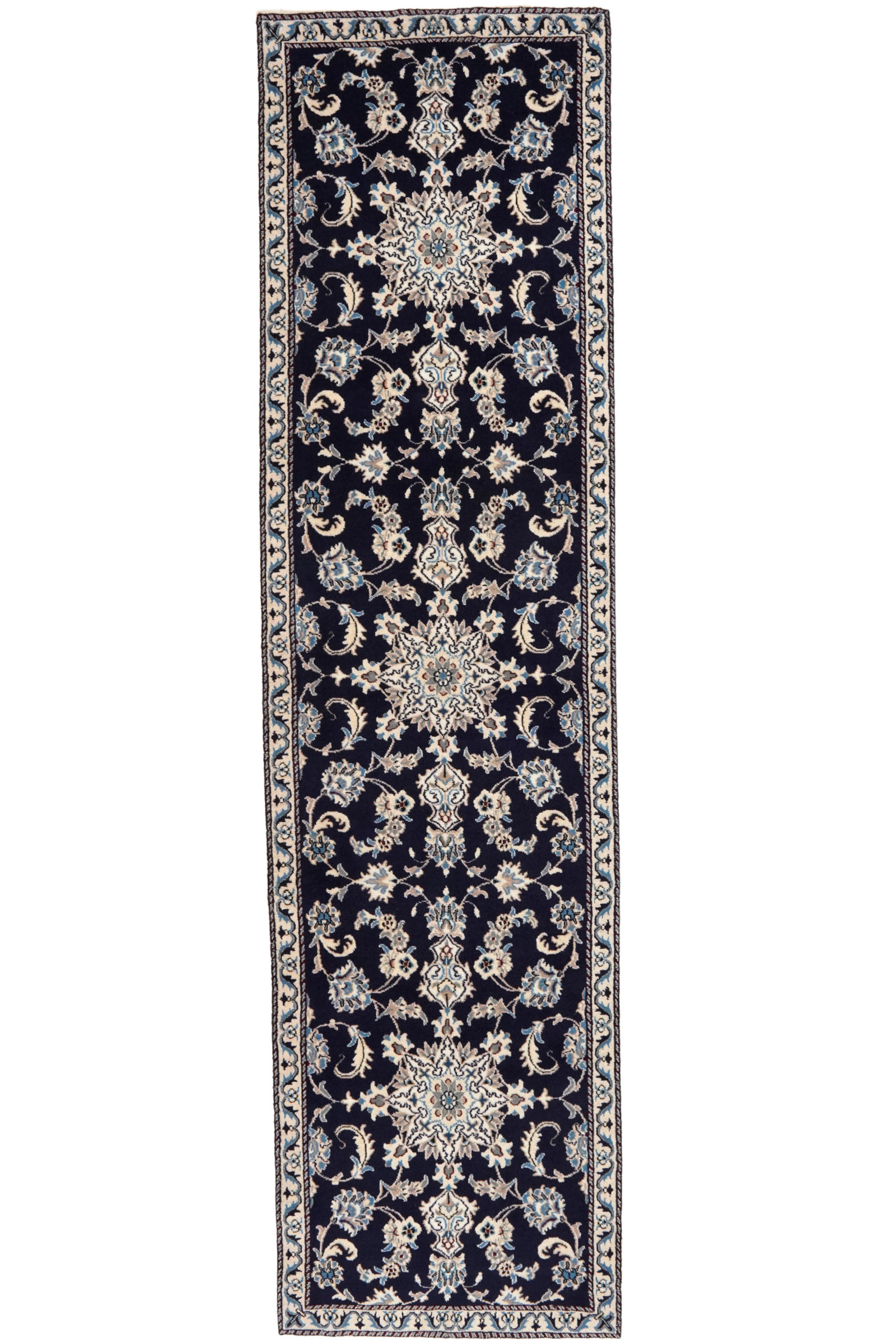 Nain 12La — Handgefertigt, 292x78 cm, Beige, 100% Virgin Wool | Main view