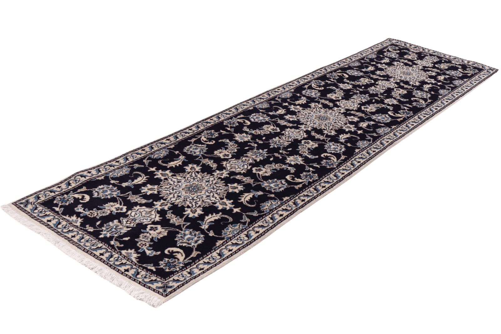 Nain 12La — Hand-knotted, 78x292 cm, Blue, 100% Virgin Wool | View 6