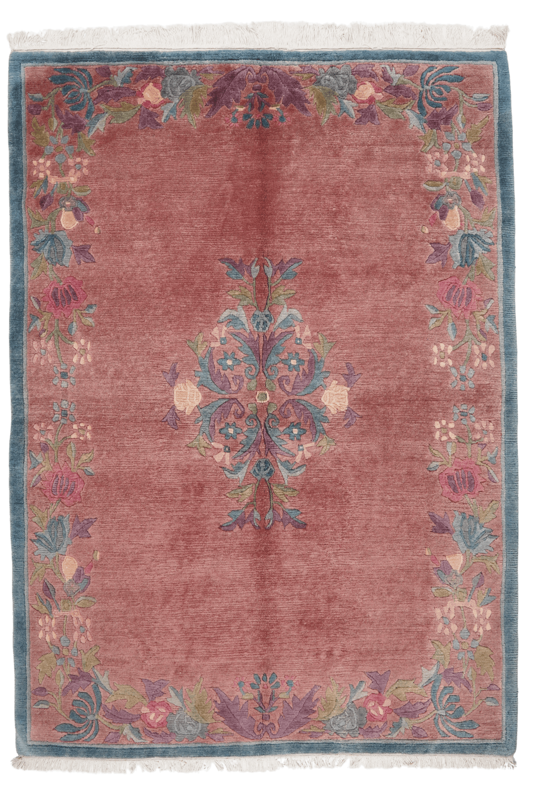 Nepal Gita — Hand-knotted, 170x231 cm, Violett, 100% Virgin Wool | Main view