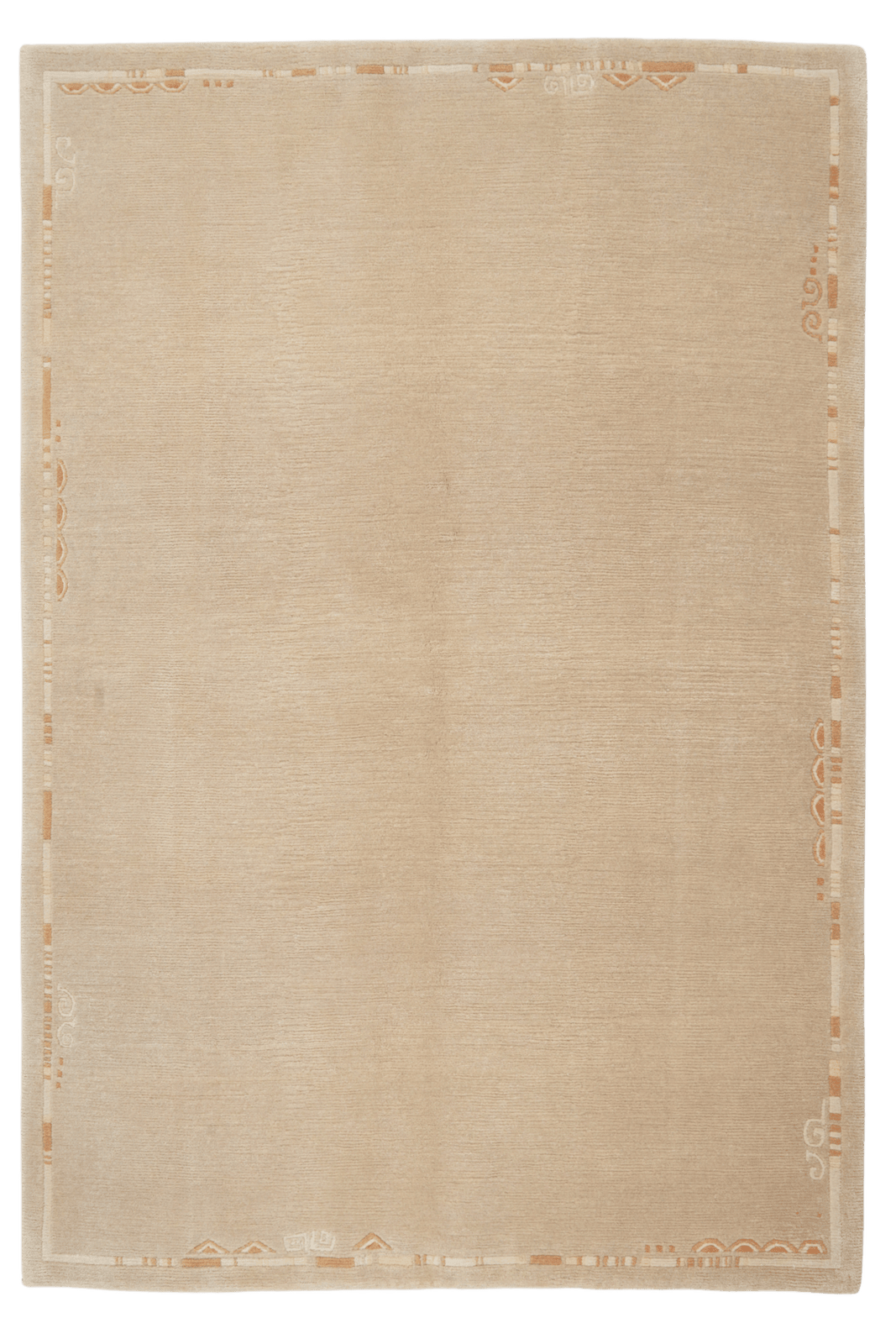 Nepal Nisha — Hand-knotted, 169x242 cm, Beige, 100% Virgin Wool | Main view
