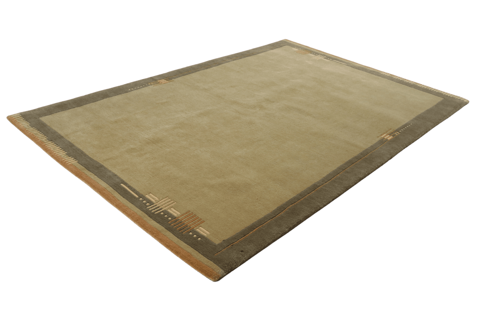 Nepal Pooja — Hand-knotted, 171x245 cm, Green, 100% Virgin Wool | View 6