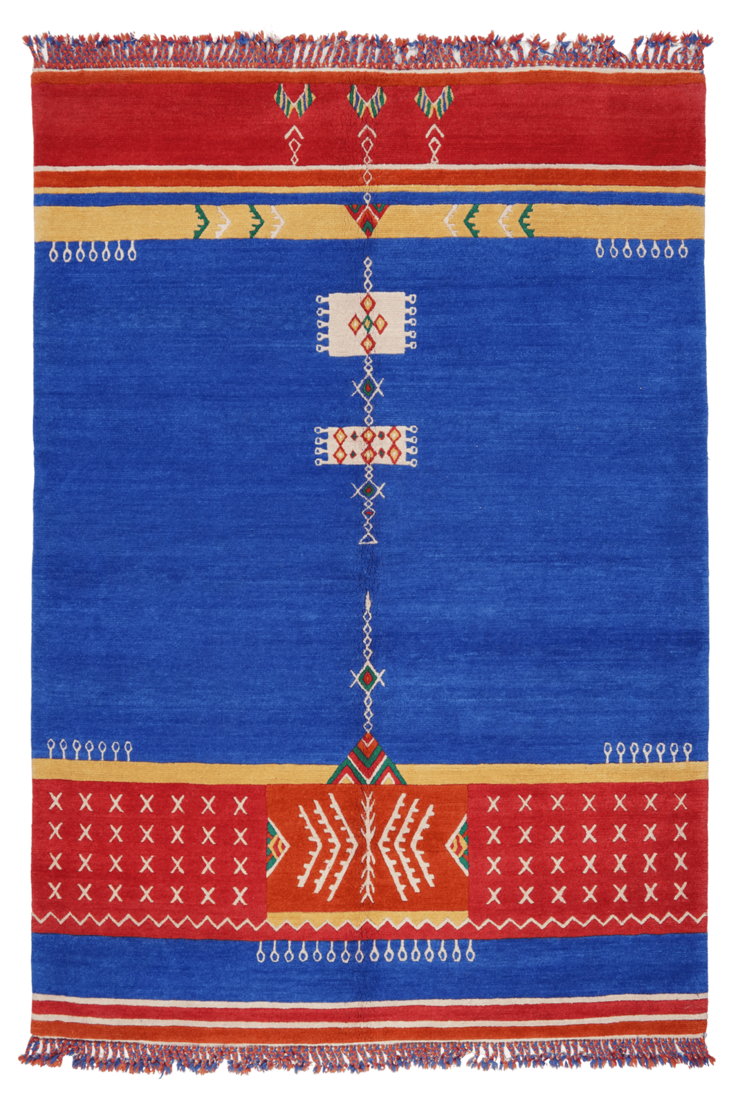Nepal Maya — Hand-knotted, 170x240 cm, Blue, 100% Virgin Wool | Main view