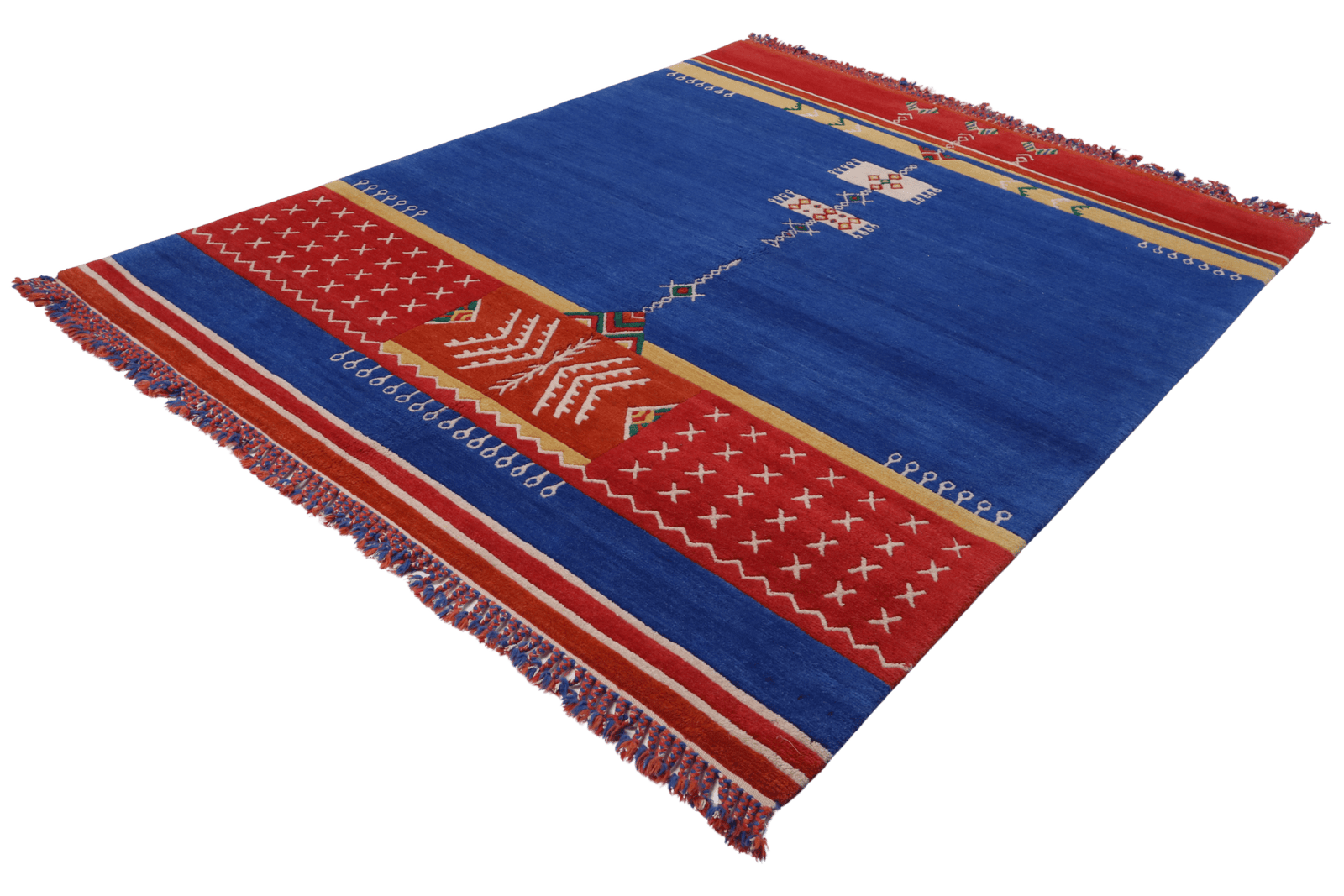 Nepal Maya — Hand-knotted, 170x240 cm, Blue, 100% Virgin Wool | View 6
