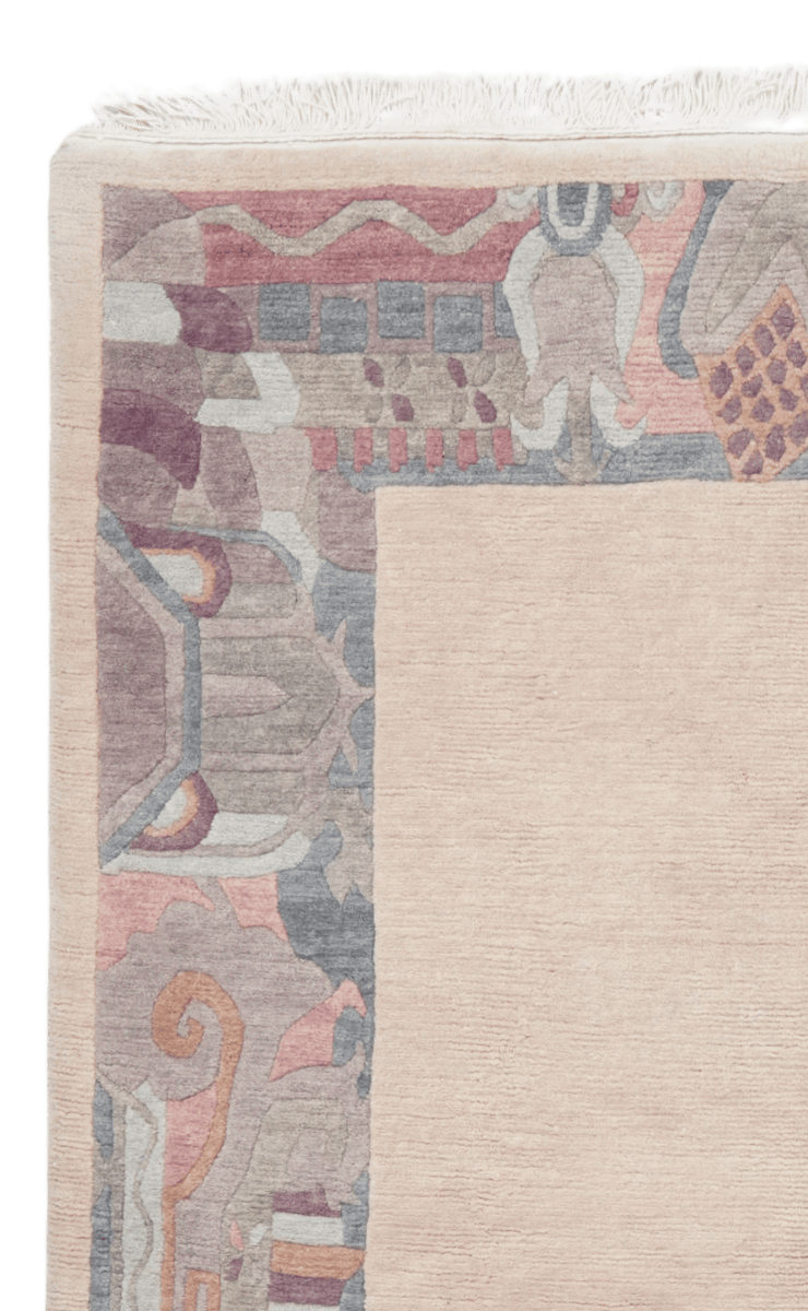 Nepal Asha — Hand-knotted, 172x222 cm, Beige, 100% Virgin Wool | View 3