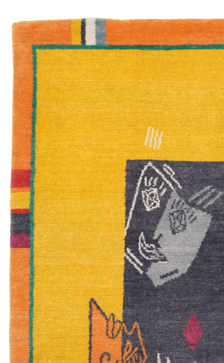 Nepal Rani — Hand-knotted, 170x240 cm, Yellow, 100% Virgin Wool | View 3