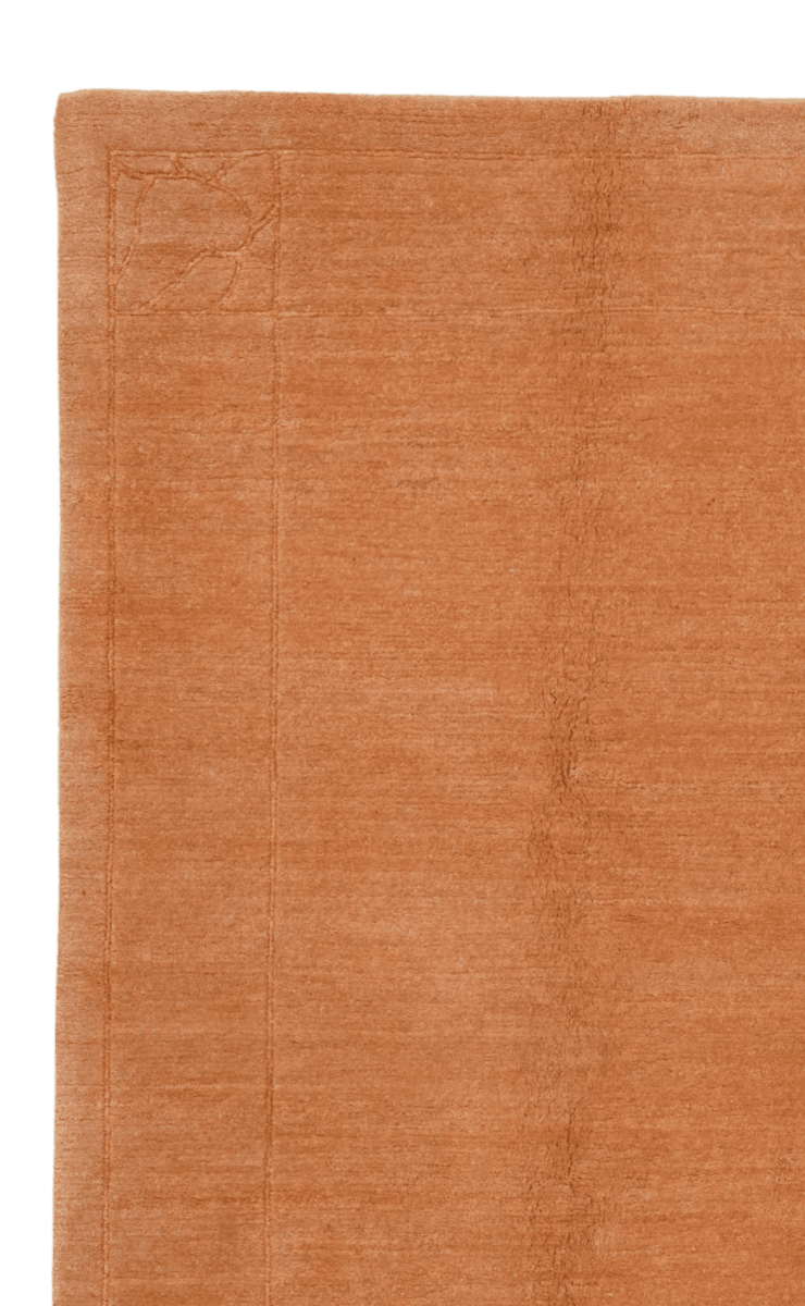 Nepal Suman — Hand-knotted, 200x250 cm, Orange, 100% Virgin Wool | View 3
