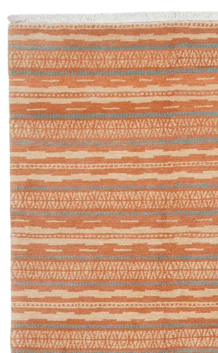 Nepal Sushma — Hand-knotted, 202x253 cm, Orange, 100% Virgin Wool | View 3