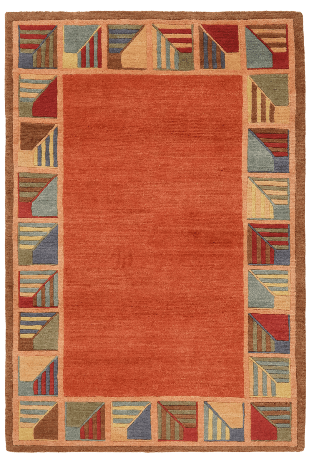 Nepal Rupali — Hand-knotted, 122x182 cm, Red, 100% Virgin Wool | Main view