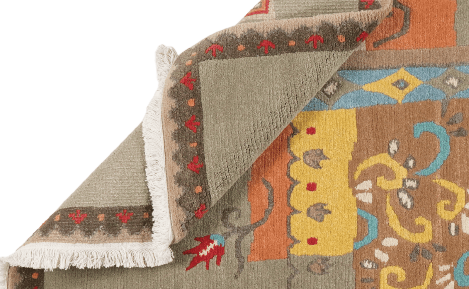 Nepal Smita — Hand-knotted, 121x185 cm, Green, 100% Virgin Wool | View 5