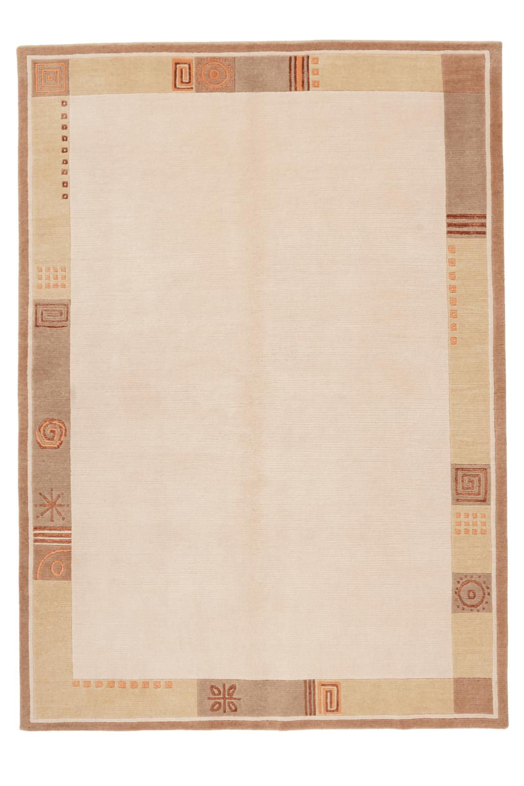 Nepal Roshni — Hand-knotted, 143x199 cm, Beige, 100% Virgin Wool | Main view