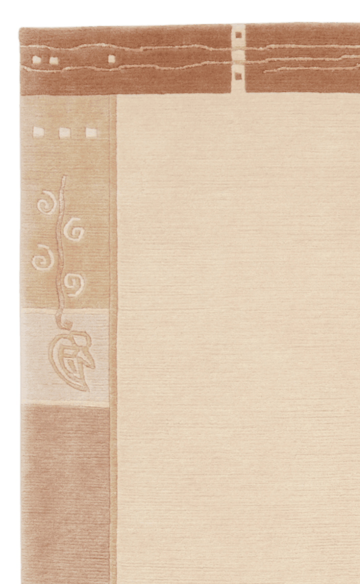 Nepal Neela — Hand-knotted, 142x201 cm, Beige, 100% Virgin Wool | View 3