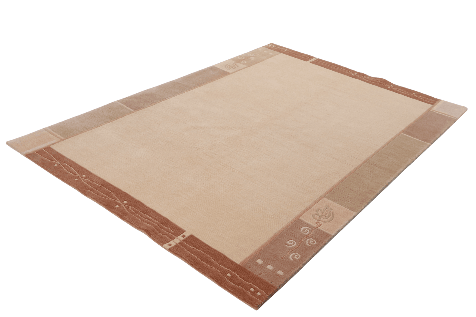 Nepal Neela — Hand-knotted, 142x201 cm, Beige, 100% Virgin Wool | View 6