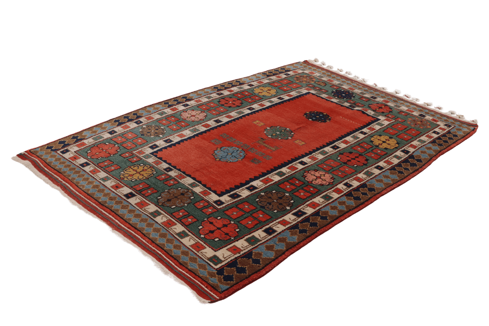 Nepal — Hand-knotted, 130x205 cm, Red, 100% Virgin Wool | View 6