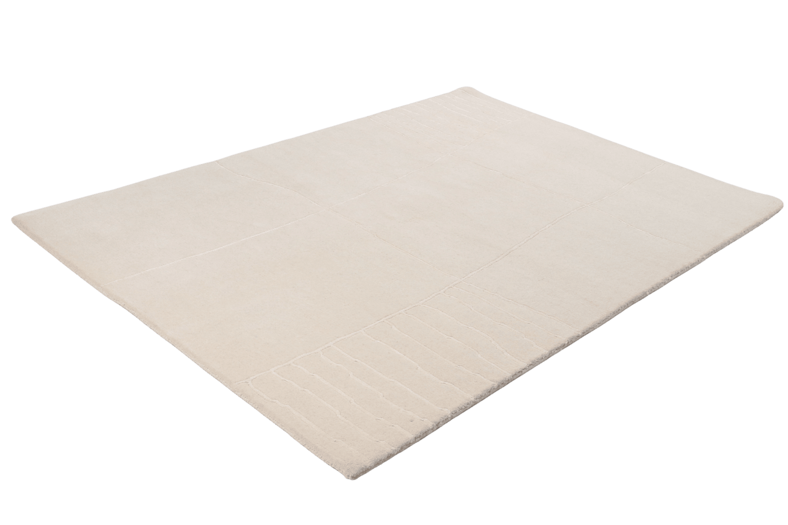 Nepal — Hand-knotted, 145x207 cm, Beige, 100% Virgin Wool | View 6