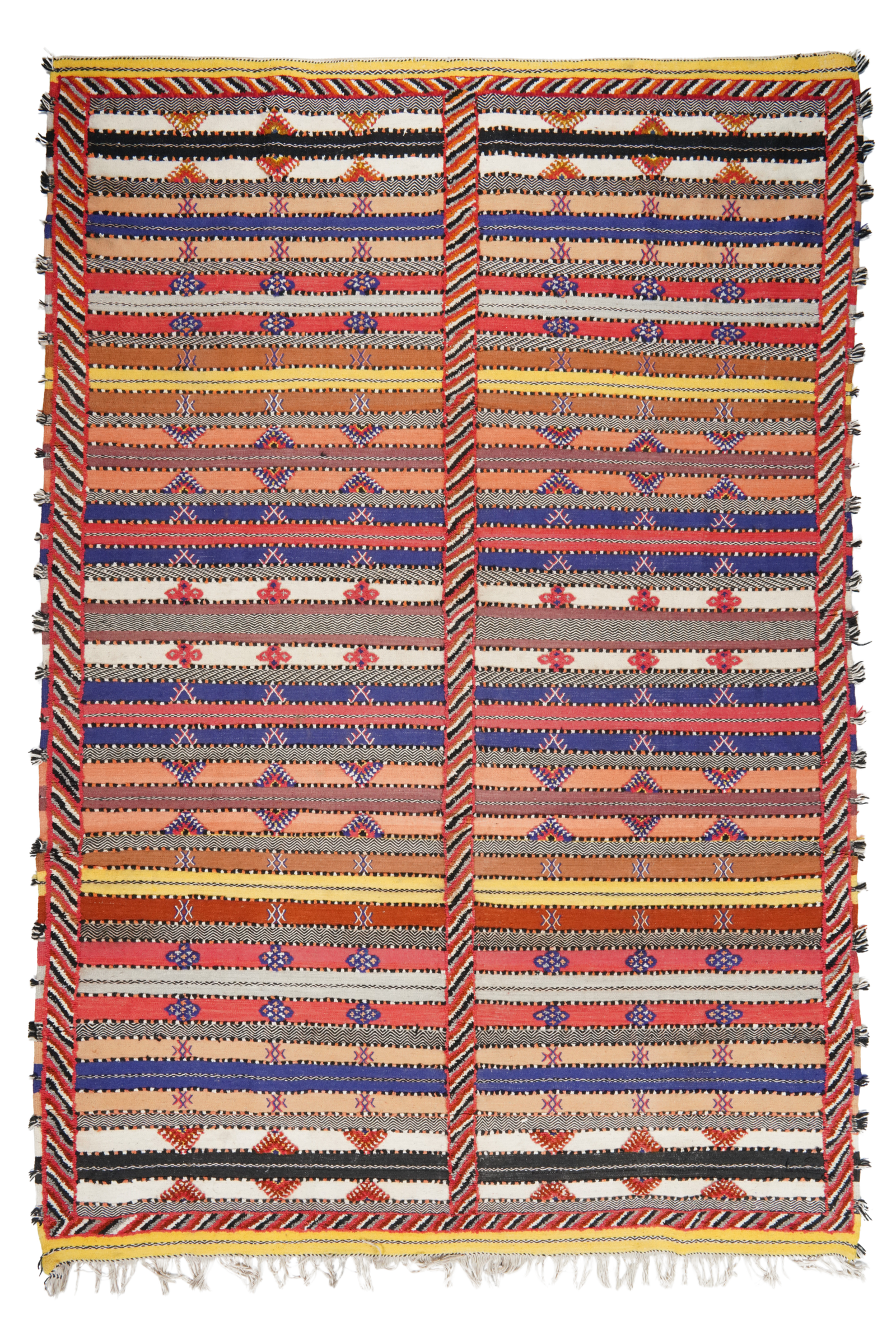 Marokko Lina — Handgefertigt, 325x220 cm, Bunt, 100% Virgin Wool | Main view
