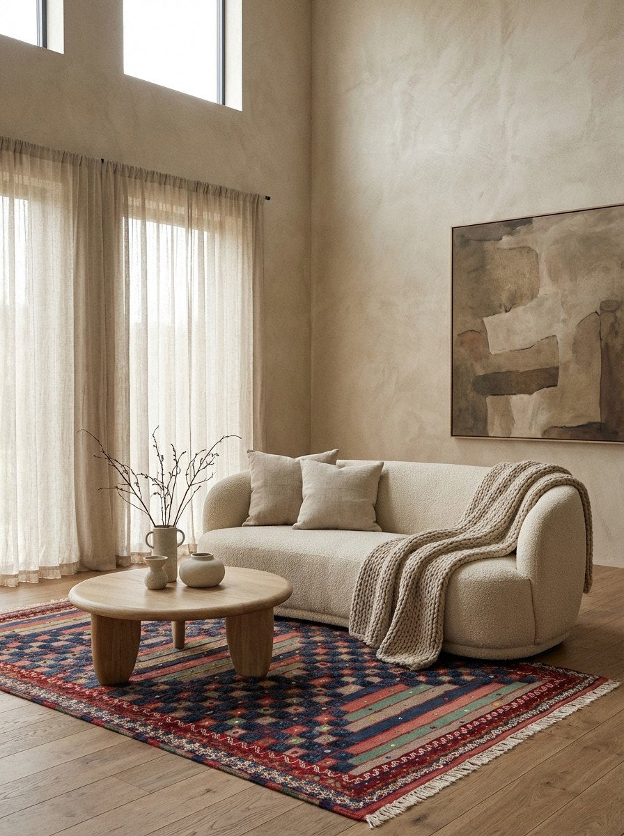 Marokko Aya — Handgefertigt, 275x165 cm, Bunt, 100% Virgin Wool | Detail view