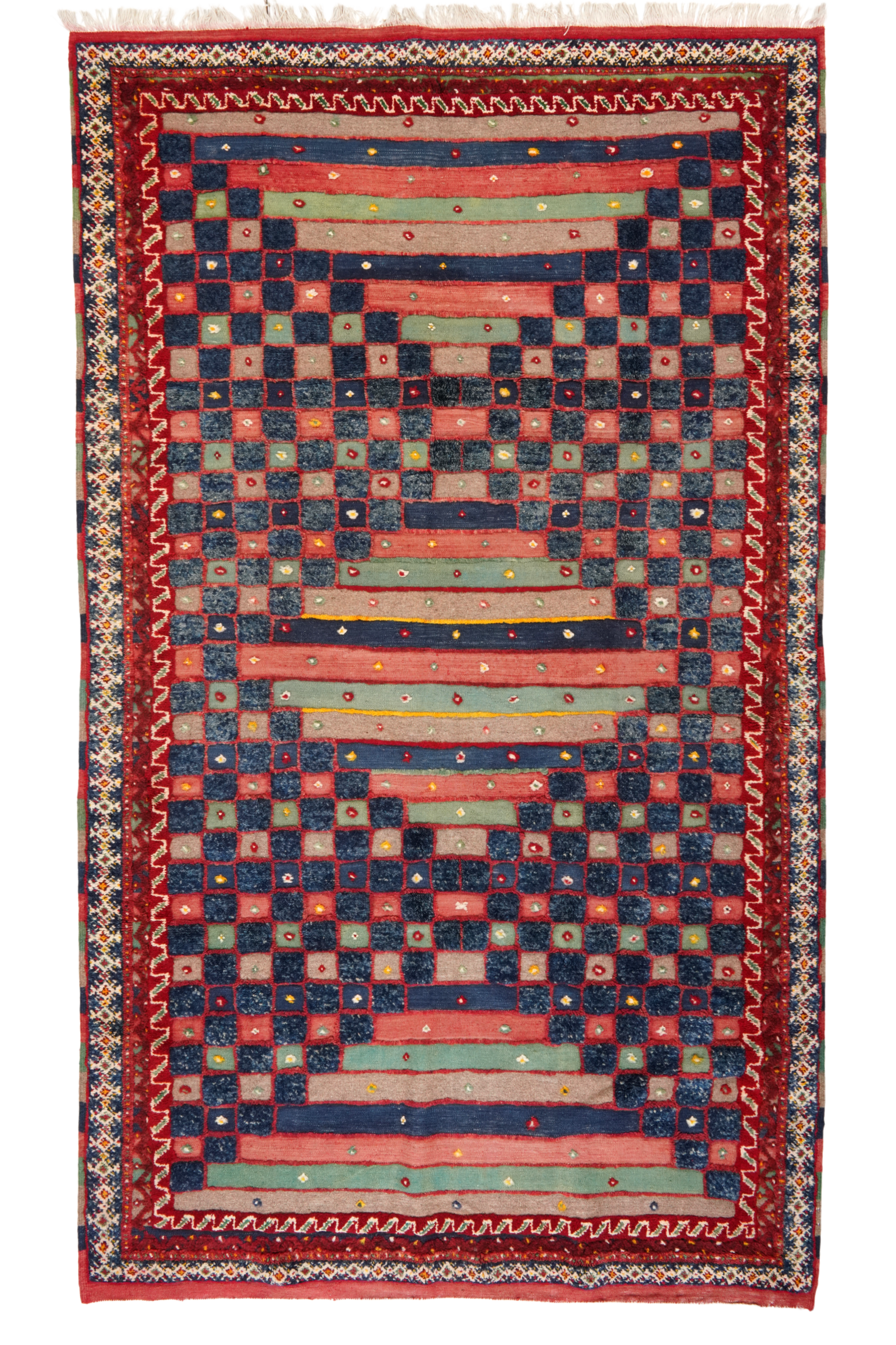 Marokko Aya — Handgefertigt, 275x165 cm, Bunt, 100% Virgin Wool | Main view