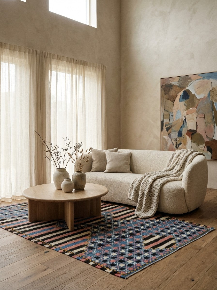 Kelim — Handmade, 161x252 cm, Multicolor, 100% Virgin Wool | Detail view
